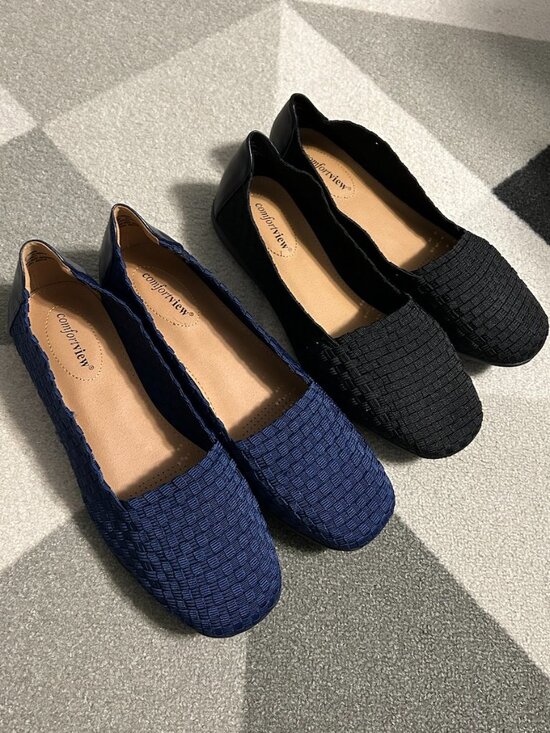 comfortview Shoes - Comfortview ⭐️2 PAIRS⭐️ Women's The Bethany Woven Slip-On‎ Shoes Size 10.5WW